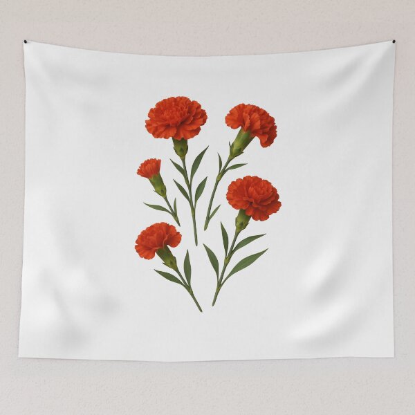 Item preview, Royal Red Carnation Bunch of Flowers Bouquet 2 Shapes Mania designed and sold by Shapes-Mania.