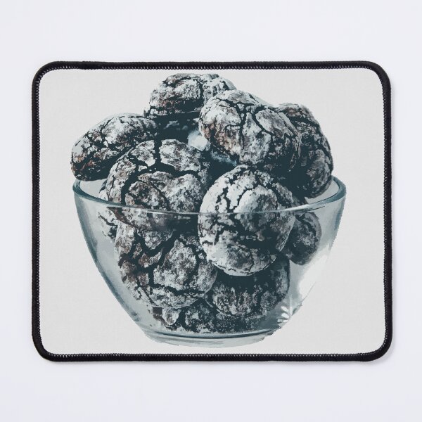 Item preview, Chocolate Crinkle Cookies in Glass Bowl designed and sold by Arturo Daniel Garcia Palomo.