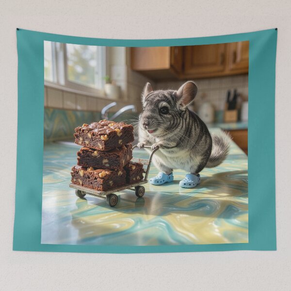Item preview, Chinchilla Makes Off With Brownies designed and sold by Tridentulus.