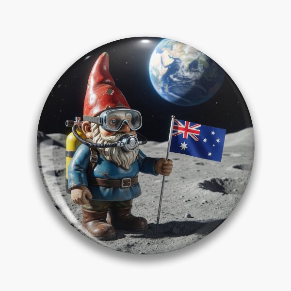 Item preview, Garden Gnome Claims Moon for Australia designed and sold by Tridentulus.