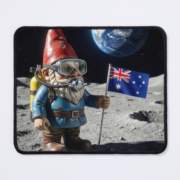 Item preview, Garden Gnome Claims Moon for Australia designed and sold by Tridentulus.