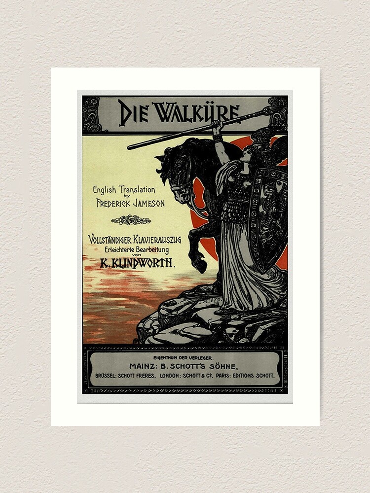 Alternate view of Vintage Poster, Wagner's opera Die Walküre, 1899 Art Print