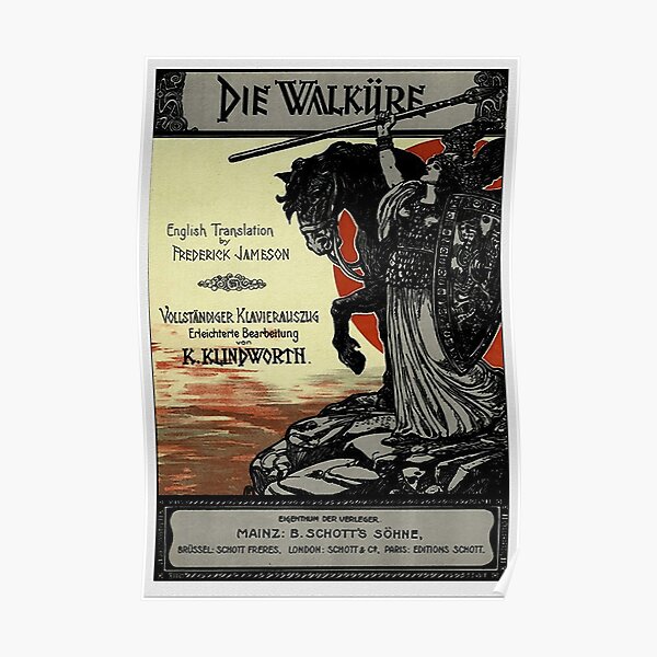 Vintage Poster, Wagner's opera Die Walküre, 1899 Poster