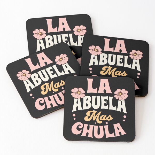 Item preview, La abuela mas chula cute floral grandma quote art designed and sold by margamPagenberg.
