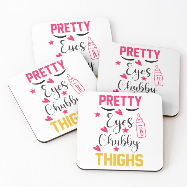 Item preview, Pretty Eyes Chubby Thighs - Funny Baby Girl Cute Newborn Gift designed and sold by FuzionRaptor.