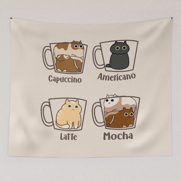 Aperçu de l'œuvre café chaton kawaii créée et vendue par StellarBees.