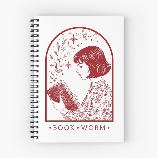 Item preview, Book Worm designed and sold by FolkAndFlora.