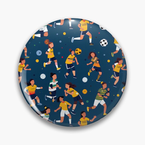 Item preview, Brazil Women’s Soccer Stars - Blue Sports Pattern designed and sold by edstorebeaches.
