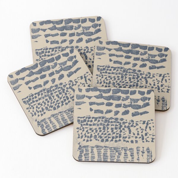Item preview, Three Grains Textured Monoprint - Dove + Dusk designed and sold by Irene Estelle.