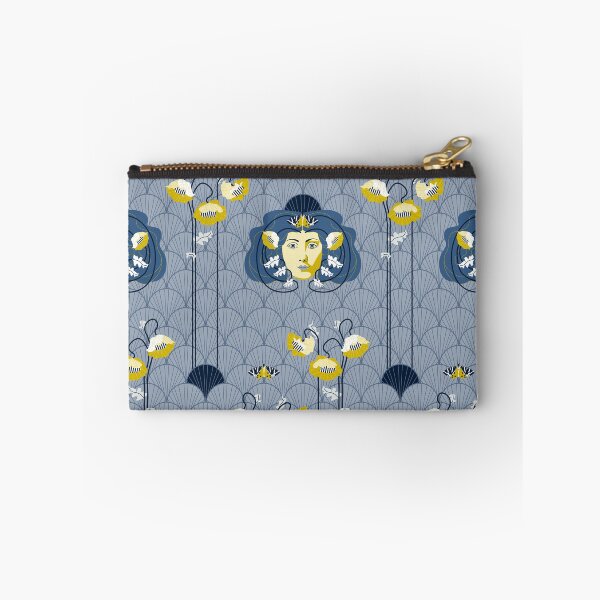 Item preview, Art Nouveau - blue lady and yellow poppies designed and sold by kobyakov.