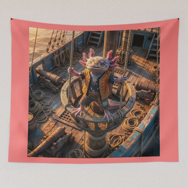 Item preview, Axolotl Pirate Rules the Seas designed and sold by Tridentulus.