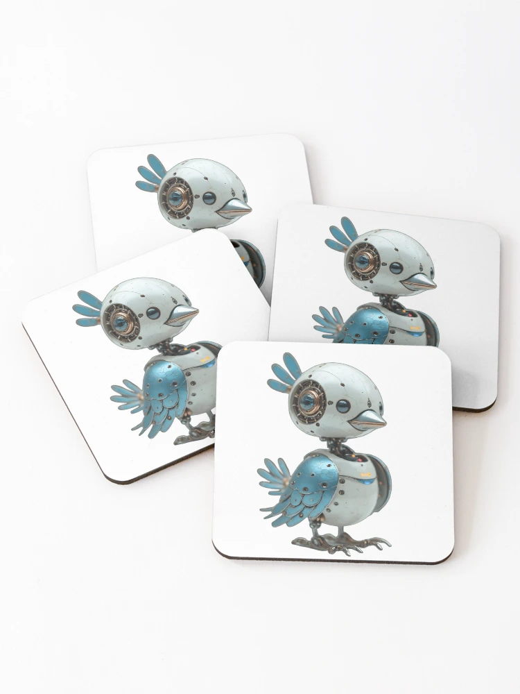 Thumbnail 1 of 5, Coasters (Set of 4), CHICKEN ROBOT designed and sold by Purely Drafted.