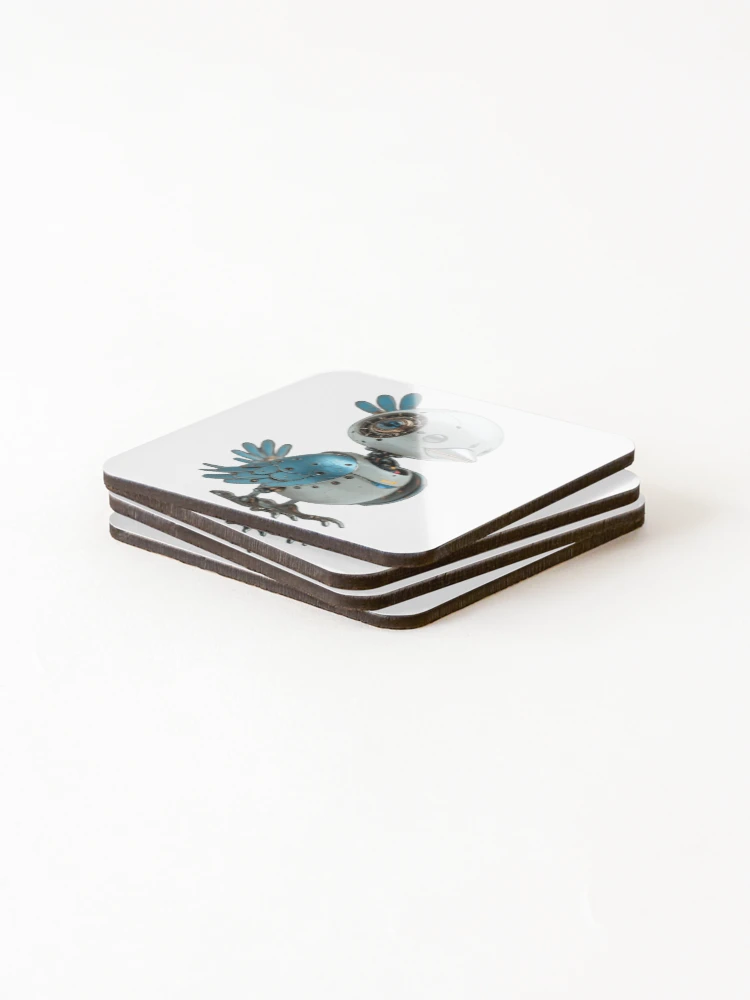 Thumbnail 4 of 5, Coasters (Set of 4), CHICKEN ROBOT designed and sold by Purely Drafted.