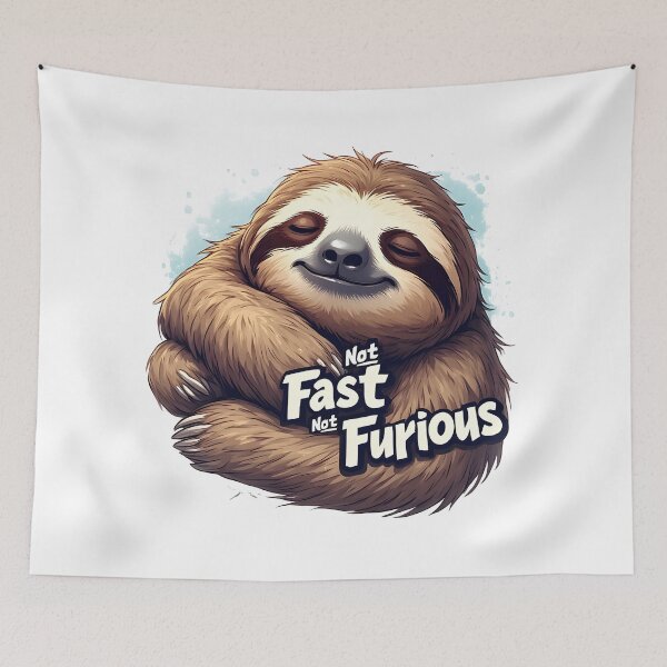 Item preview, Cute Sloth Meme – Not Fast Not Furious Joke designed and sold by owi-art.