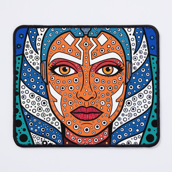 Item preview, Ahsoka Tano — Star Wars Dotwork Pop Art | Pointillist Cosmic Portrait designed and sold by Ojo de Lilith.