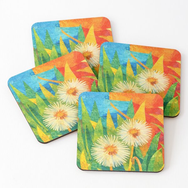 Item preview, Dandelion Flowers I, Papercut Collage Childrens Book Illustration, designed and sold by SWSandraWechner.