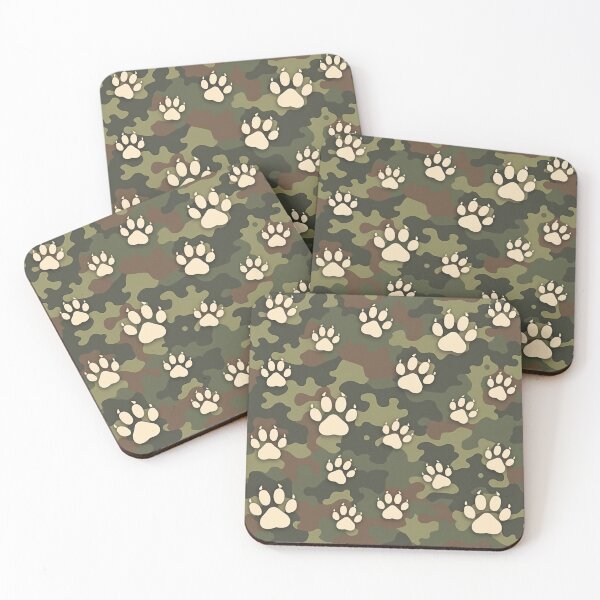 Item preview, Camo Dog Paw Print Pattern designed and sold by laurakerr.