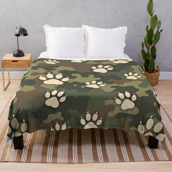 Item preview, Camo Dog Paw Print Pattern designed and sold by laurakerr.