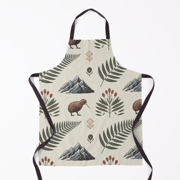 Item preview, New Zealand Kiwi & Fern Seamless Pattern designed and sold by Midnight Veil Designs.