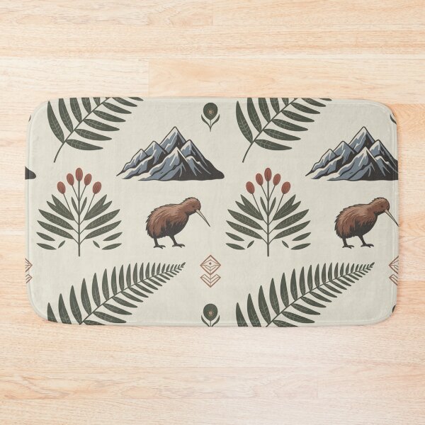 Item preview, New Zealand Kiwi & Fern Seamless Pattern designed and sold by Midnight Veil Designs.