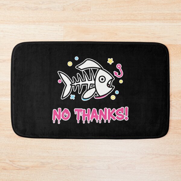 Item preview, No Thanks! Funny Fish Skeleton Cartoon designed and sold by Taridesign.