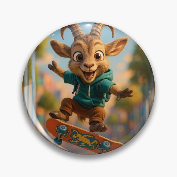 Item preview, Skater Siberian Ibex Goat designed and sold by Sillytoe.