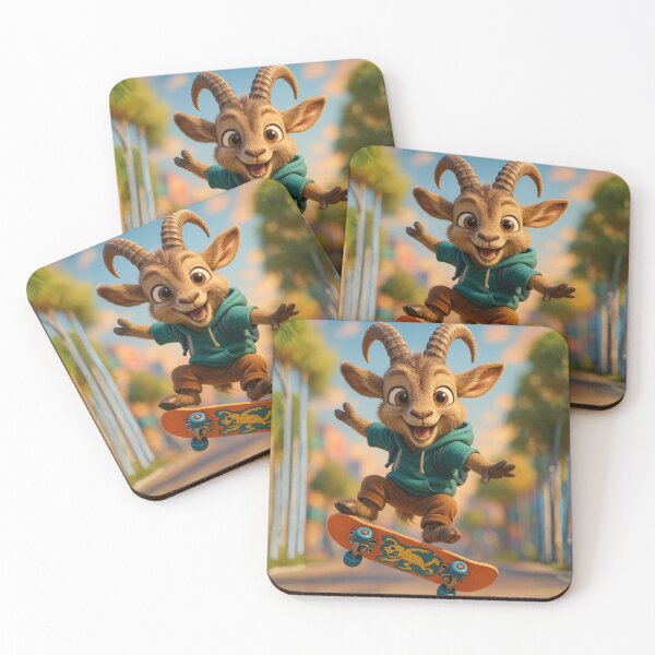 Item preview, Skater Siberian Ibex Goat designed and sold by Sillytoe.