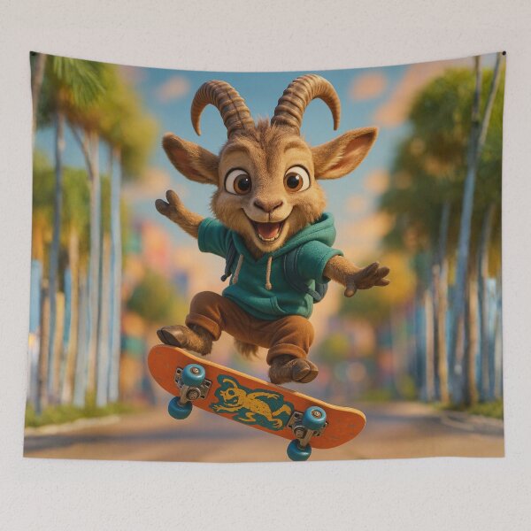 Item preview, Skater Siberian Ibex Goat designed and sold by Sillytoe.