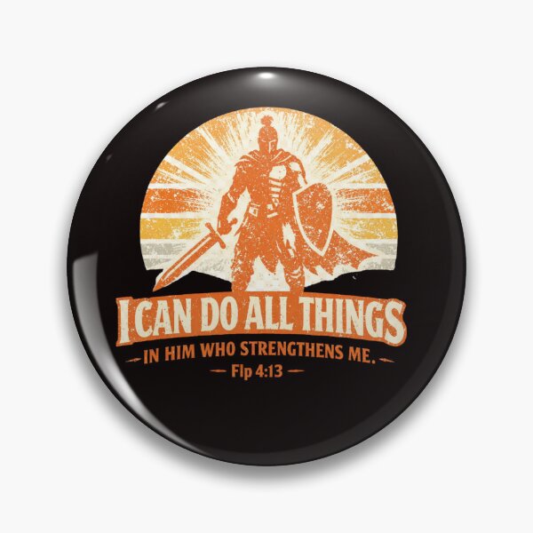 Item preview, Christian Vintage Warrior Sun – Philippians 4:13 Inspirational Quote Design designed and sold by FrameFlow.