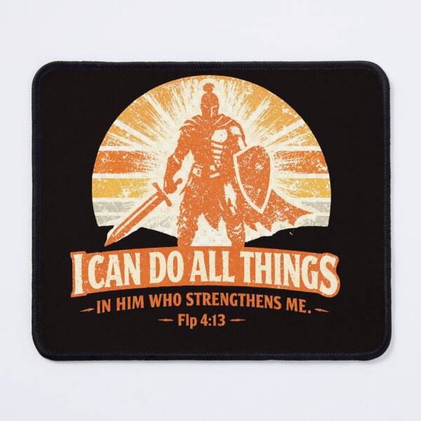 Item preview, Christian Vintage Warrior Sun – Philippians 4:13 Inspirational Quote Design designed and sold by FrameFlow.