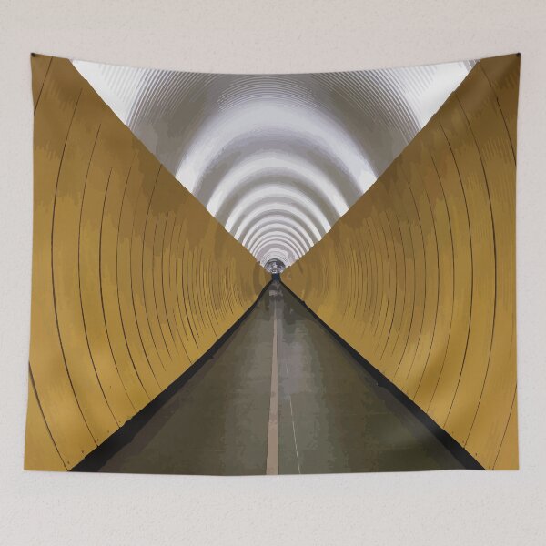 Item preview, Symmetrical Yellow Tunnel with Deep Perspective designed and sold by Arturo Daniel Garcia Palomo.