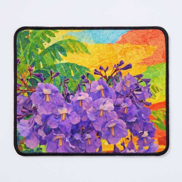 Item preview, Jacaranda, Violet Flowers, Papercut Collage Childrens Book Illustration, designed and sold by SWSandraWechner.