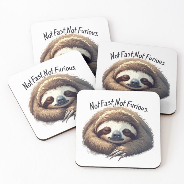Item preview, Chill Sloth Vibes – Not Fast Not Furious Parody designed and sold by owi-art.