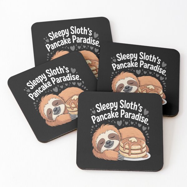 Item preview, Funny Pancake Waffle Breakfast Brunch Sloth Eating Pancakes  designed and sold by NicolaMail.