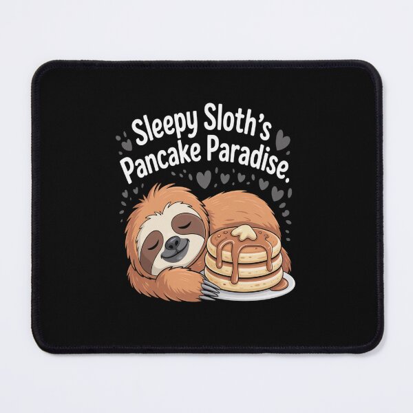 Item preview, Funny Pancake Waffle Breakfast Brunch Sloth Eating Pancakes  designed and sold by NicolaMail.