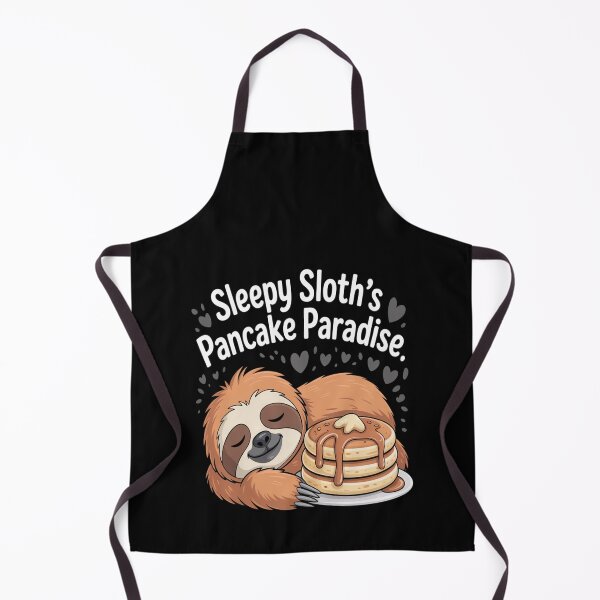 Item preview, Funny Pancake Waffle Breakfast Brunch Sloth Eating Pancakes designed and sold by NicolaMail.