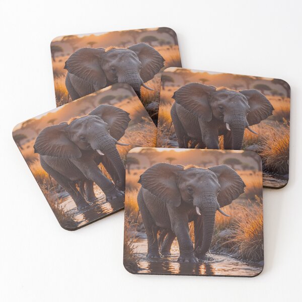 Item preview, Elephant at Sunset designed and sold by BeautifulVirtues.