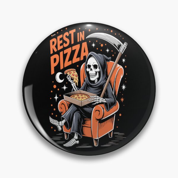 Item preview, Funny Rest In Pizza Skull Skeleton Halloween  designed and sold by NicolaMail.