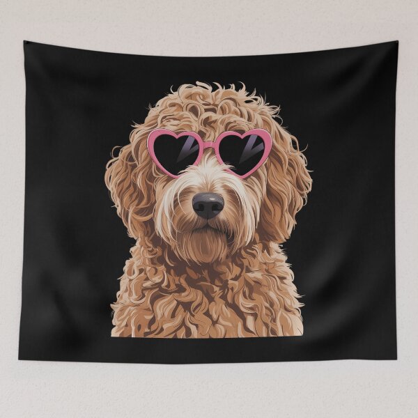 Item preview, Goldendoodle Coquette Valentines Day Golden Doodle designed and sold by TrinaEspinoza.