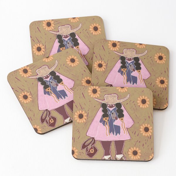 Item preview, brown skin girl with cowboy boots taking a selfie designed and sold by AQUECREATIVE.