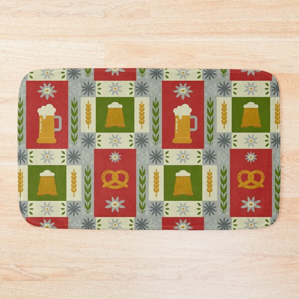 Item preview, Oktoberfest Beer Stein & Pretzel Seamless Pattern designed and sold by Midnight Veil Designs.