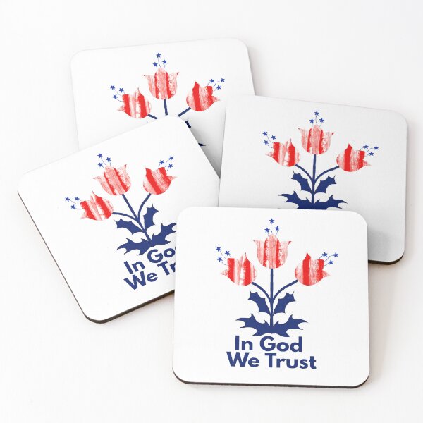 Item preview, In God We Trust Patriotic Floral Americana Design Vintage Style designed and sold by TeesOnRosebud.