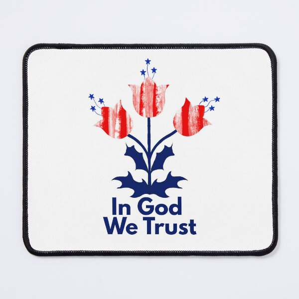 Item preview, In God We Trust Patriotic Floral Americana Design Vintage Style designed and sold by TeesOnRosebud.