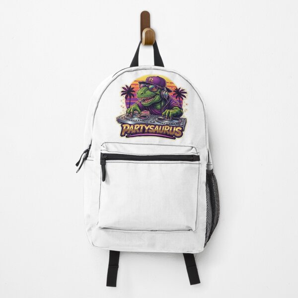 Item preview, Partysaurus DJ T-Rex - Funny Retro 90s Aesthetic Dinosaur Sticker designed and sold by Psychlee Best Finds.