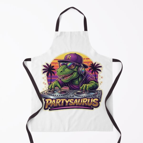 Item preview, Partysaurus DJ T-Rex - Funny Retro 90s Aesthetic Dinosaur Sticker designed and sold by Psychlee Best Finds.