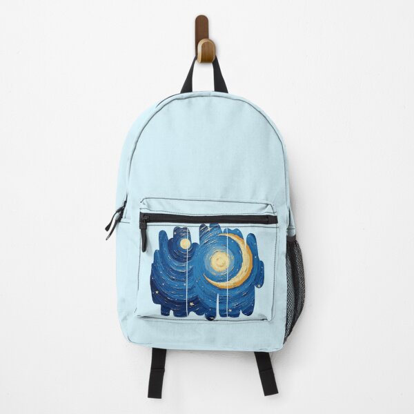 Item preview, Crescent Moon - Three Panel Aesthetic - Abstract Impressionist Moon & Stars designed and sold by PriyaMagic.