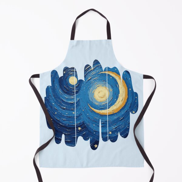 Item preview, Crescent Moon - Three Panel Aesthetic - Abstract Impressionist Moon & Stars designed and sold by PriyaMagic.
