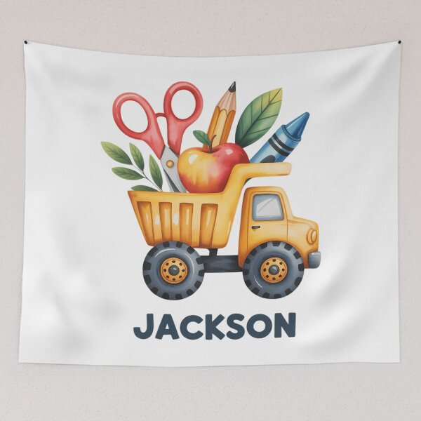 Item preview, Dump Truck Name Back to School designed and sold by TrinaEspinoza.