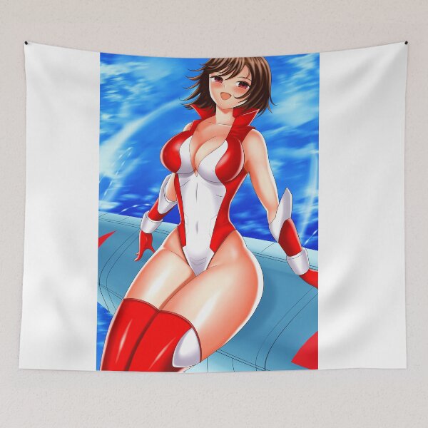 Item preview, Sci-Fi Anime Girl Red White Battle Suit designed and sold by heeydraws.