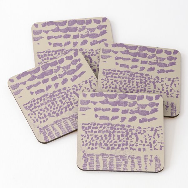 Item preview, Three Grains Textured Monoprint - Dove + Plum designed and sold by Irene Estelle.